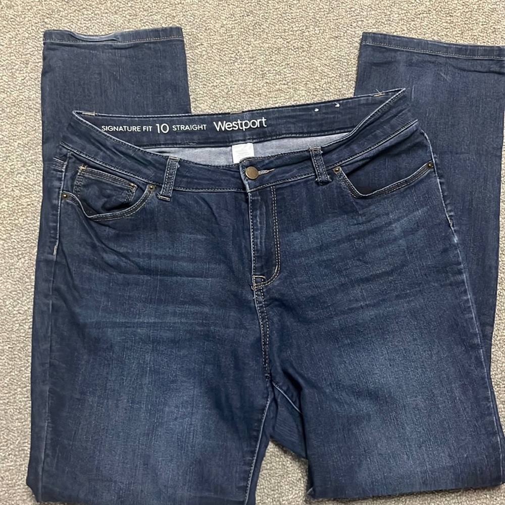 Women’s Dress Barn Dressbarn Signature Fit Straight Westport Size 10 Jeans